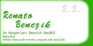 renato benczik business card