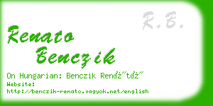 renato benczik business card